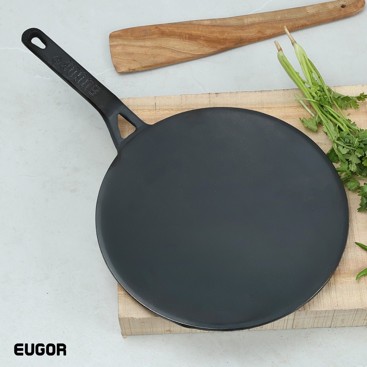 black cast iron tawa