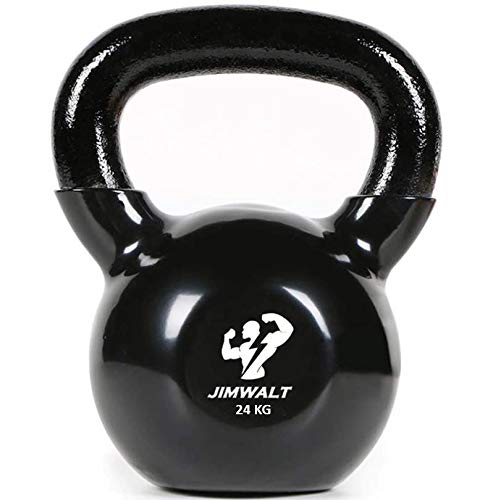 Black Series Premium Half Coating Vinyl Kettlebells 2KG to 48KG (Proudly Made in India) - Healthy Cliq