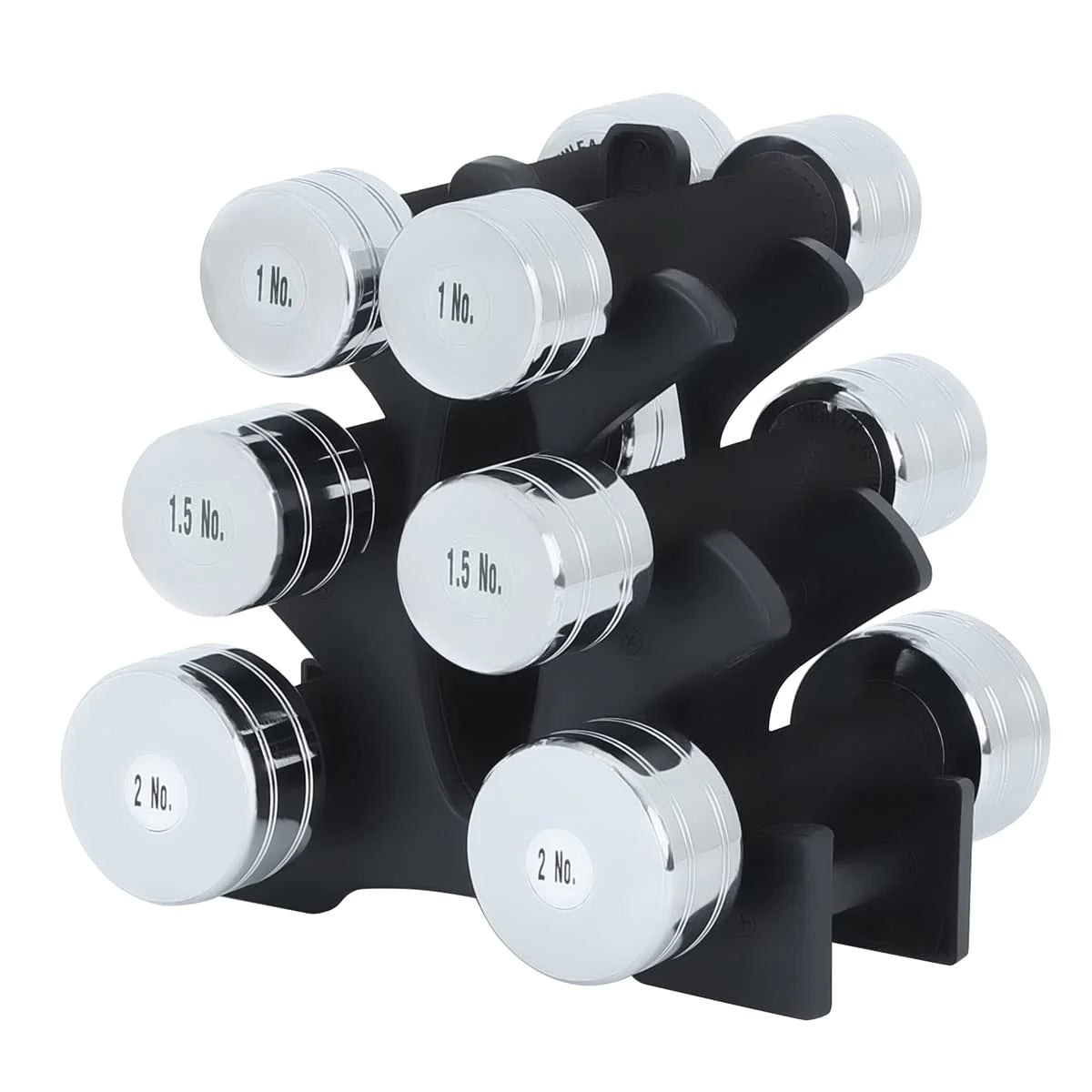 Steel Dumbbell With Stand (Proudly Made In India) - Healthy Cliq