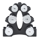 Steel Dumbbell With Stand (Proudly Made In India) - Healthy Cliq