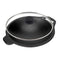 Pre-Seasoned Cast Iron Appa Chatti/Appam Pan/Appam Patra/kalluWith Toughened Glass Lid (Black) - Healthy Cliq