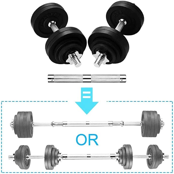 Cast Iron Adjustable Dumbbells with 2 in 1 Connector - Healthy Cliq