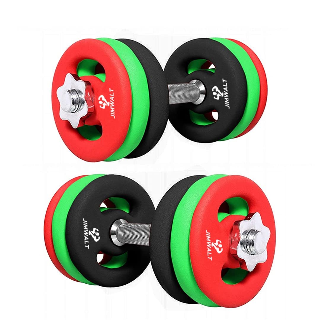 Premium Neoprene Coated Adjustable Dumbbell With 2 In 1 Connector (Proudly Made In INDIA) - Healthy Cliq