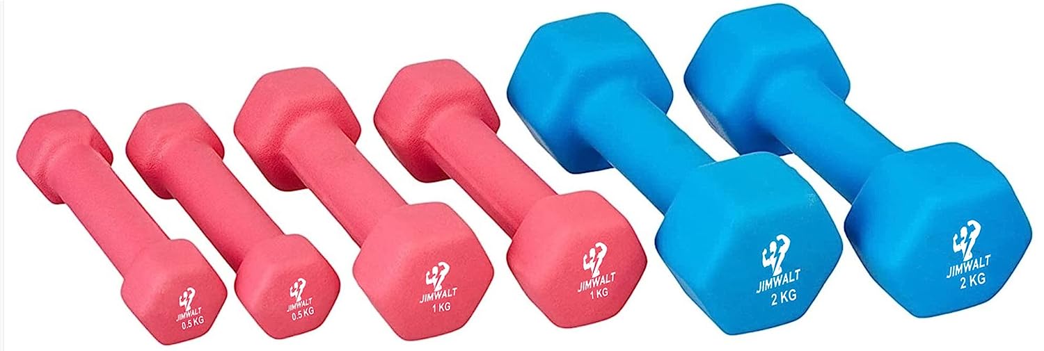 Premium Cast Iron Neoprene Coated Dumbbell Combo with Stand - Healthy Cliq