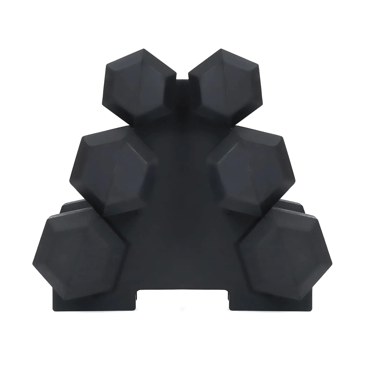 Rubber Encased Hex Fixed Dumbbell Weight With Stand(Proudly Made In India) - Healthy Cliq