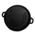 Cast Iron Pre Seasoned Combo Pack Go's Good for Cooking on Gas (Fish Fry Pan + Neem Wooden Spatula Flip) - Healthy Cliq