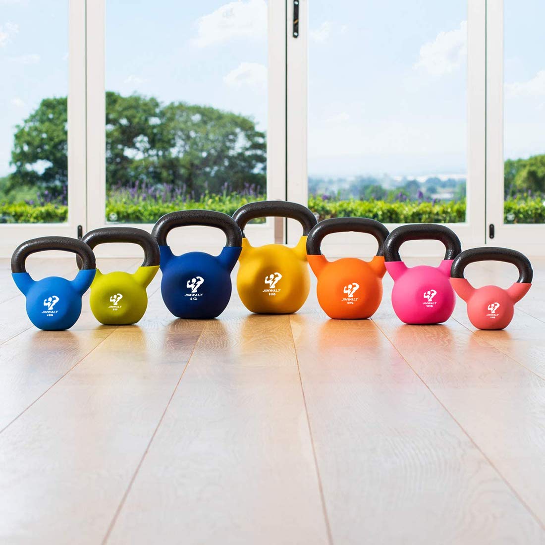 Premium Half Coated Neoprene Kettlebells 2KG to 48KG - Healthy Cliq