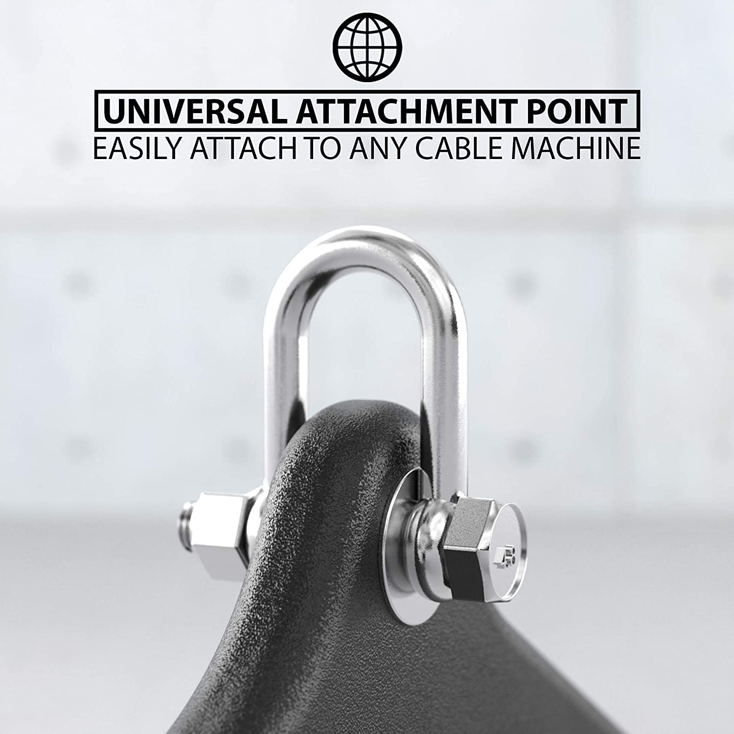 Cable Machine Attachments. Black Matte Handles with Universal Attachment for Cable Machines. Pull Down, Press Down, Row, Triceps, Biceps & Lats. Available in 8 Varieties. - Healthy Cliq