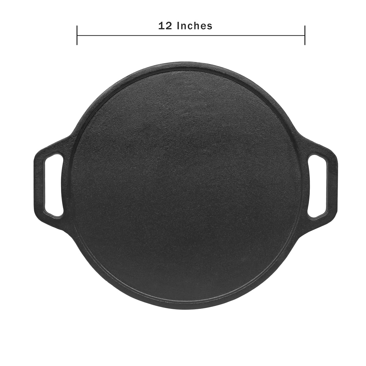 Eugor Now in India Pre Seasoned Cast Iron 12 Inches / 304MM Dosa Tawa Seasoned with Organic Vegetable Oil (Dosa Tawa) - Healthy Cliq