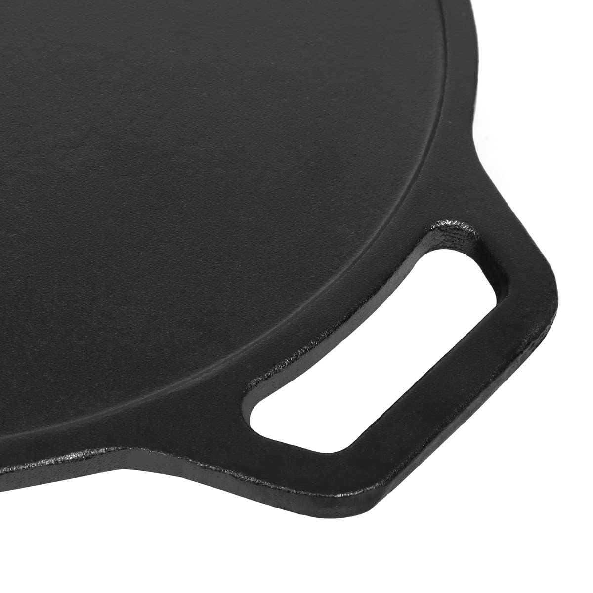 Eugor Now in India Pre Seasoned Cast Iron 12 Inches / 304MM Dosa Tawa Seasoned with Organic Vegetable Oil (Dosa Tawa) - Healthy Cliq