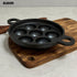 Cast Iron Paddu Appe Maker (Premium Cast Iron 7 Cavity Paniyaram Paddu Ponganalu Pn Kallu Chatti Pre-Seasoned) - Black (7 Cavity) - Healthy Cliq