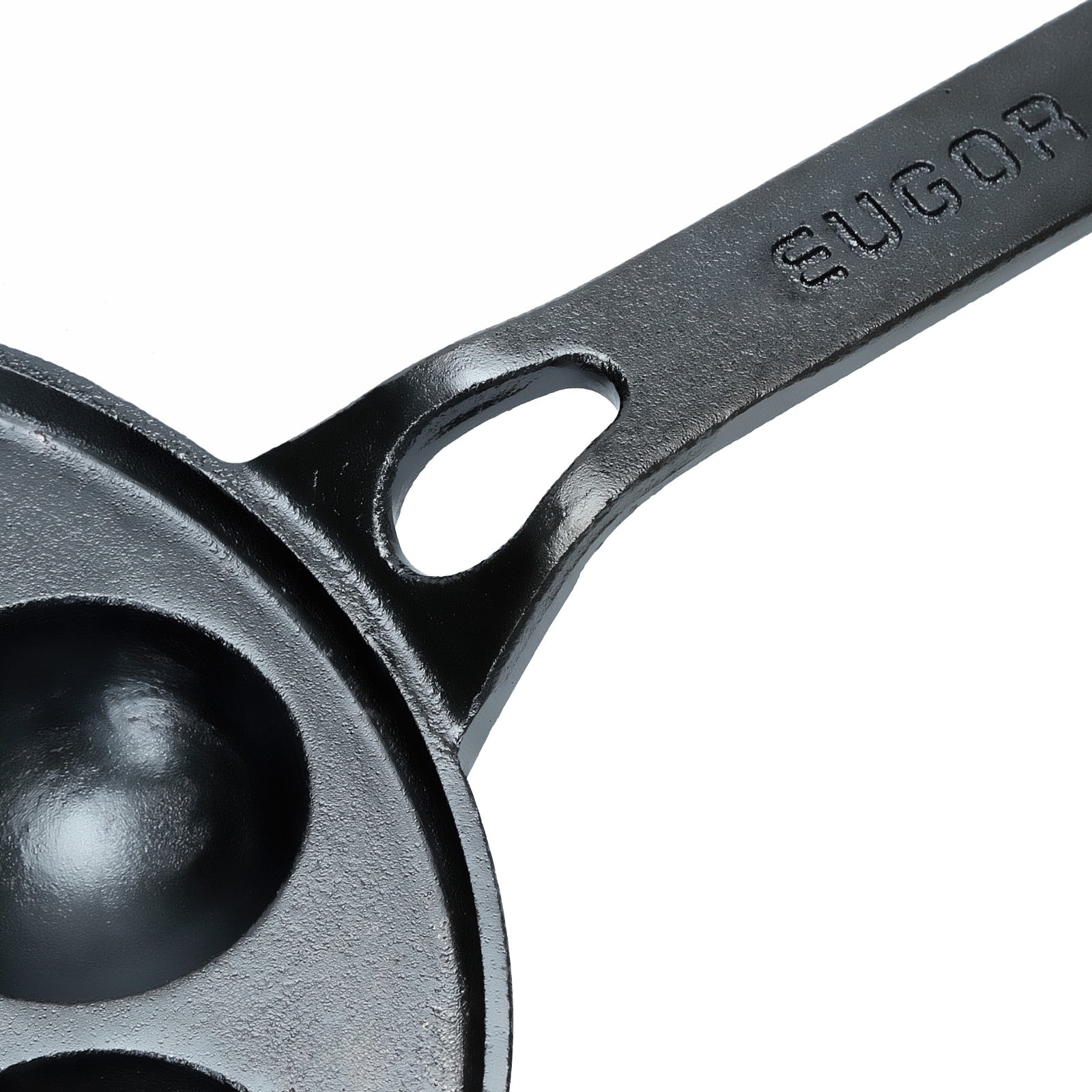 Cast Iron Paniyarakal | Paniyaram Pan | Long Handle | Induction Compatible - Healthy Cliq