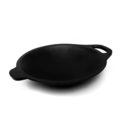 Super Smooth Cast Iron Appa Chatti/Appam Pan/Appam Patra/kallu Pre- Seasoned with Organic Cooking Oil (APPAM) - Black - Healthy Cliq