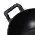 Pre-Seasoned Cast Iron Kadai/Kadhai 24 cm Diameter (3.3 litres Capacity) for Cooking and Deep Frying, Loha Kadai, Non Toxic, Enamel Free (DEEP KADAI with Grip) - Healthy Cliq