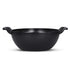 Pre-Seasoned Cast Iron Kadai/Kadhai 24 cm Diameter (3.3 litres Capacity) for Cooking and Deep Frying, Loha Kadai, Non Toxic, Enamel Free (DEEP KADAI with Grip) - Healthy Cliq