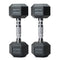 JIMWALT TPU Polyurethane Rubber Odor-Free Commercial Grade Hex Dumbbells RoHS compliance with Diamond Knurled Handle, Non-Slip Grip, Durable Strength Training Equipment for Home Gym - Healthy Cliq