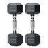 JIMWALT TPU Polyurethane Rubber Odor-Free Commercial Grade Hex Dumbbells RoHS compliance with Diamond Knurled Handle, Non-Slip Grip, Durable Strength Training Equipment for Home Gym - Healthy Cliq