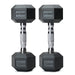 JIMWALT TPU Polyurethane Rubber Odor-Free Commercial Grade Hex Dumbbells RoHS compliance with Diamond Knurled Handle, Non-Slip Grip, Durable Strength Training Equipment for Home Gym - Healthy Cliq
