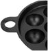 Cast Iron Paddu Appe Maker Premium Cast Iron 7 Cavity Paniyaram Paddu Ponganalu Pan Kallu Chatti Pre-Seasoned with Toughened Glass Lid (Black, 19 cm) - Healthy Cliq