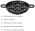 Cast Iron Paddu Appe Maker Premium Cast Iron 7 Cavity Paniyaram Paddu Ponganalu Pan Kallu Chatti Pre-Seasoned with Toughened Glass Lid (Black, 19 cm) - Healthy Cliq