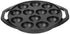 Cast Iron Paddu Appe Maker (Premium Cast Iron 12 Cavity Paniyaram Paddu Ponganalu Pan Kallu Chatti Pre-Seasoned) - Black - Healthy Cliq