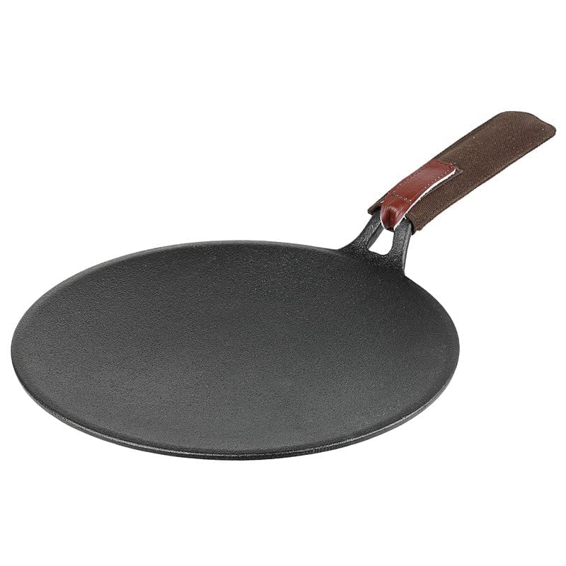 Super Smooth Cast Iron Pre-Seasoned with Organic Cooking Oil Roti Tawa 26cm (26CM) - Healthy Cliq