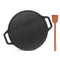 Cast Iron Pre Seasoned Combo Pack Go's Good for Cooking on Gas (Dosa Tawa + Neem Wooden Flip) - Healthy Cliq