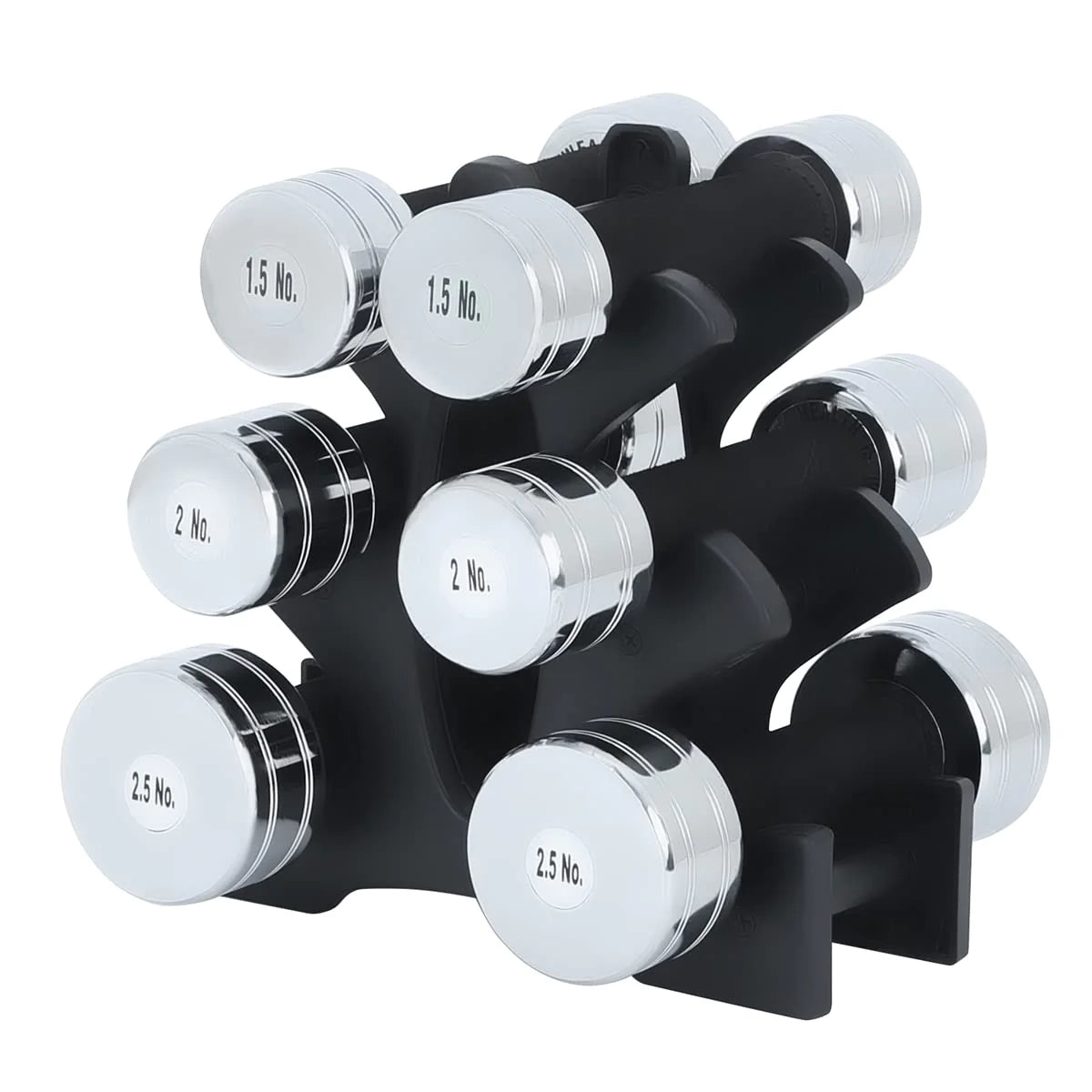 Steel Dumbbell With Stand (Proudly Made In India) - Healthy Cliq