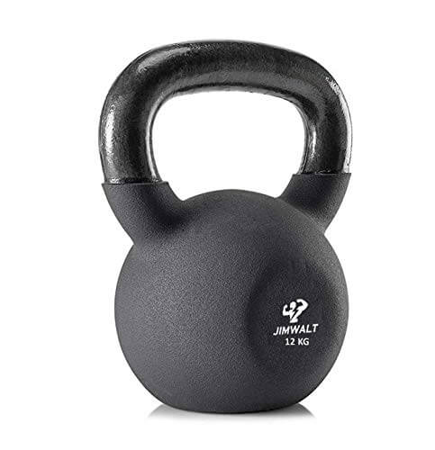 Black Series Premium Half Coating Neoprene Kettlebell 2KG to 48KG (Proudly Made in India) - Healthy Cliq