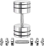 Steel Dumbbells Ultracompact Adjustable Chrome Dumbbell With Home Gym Workout (10KG, 15  KG) - Healthy Cliq