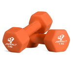 Premium Half Coating Cast iron Neoprene Dumbbells - 0.5KG to 10KG Proudly Made in India - Healthy Cliq