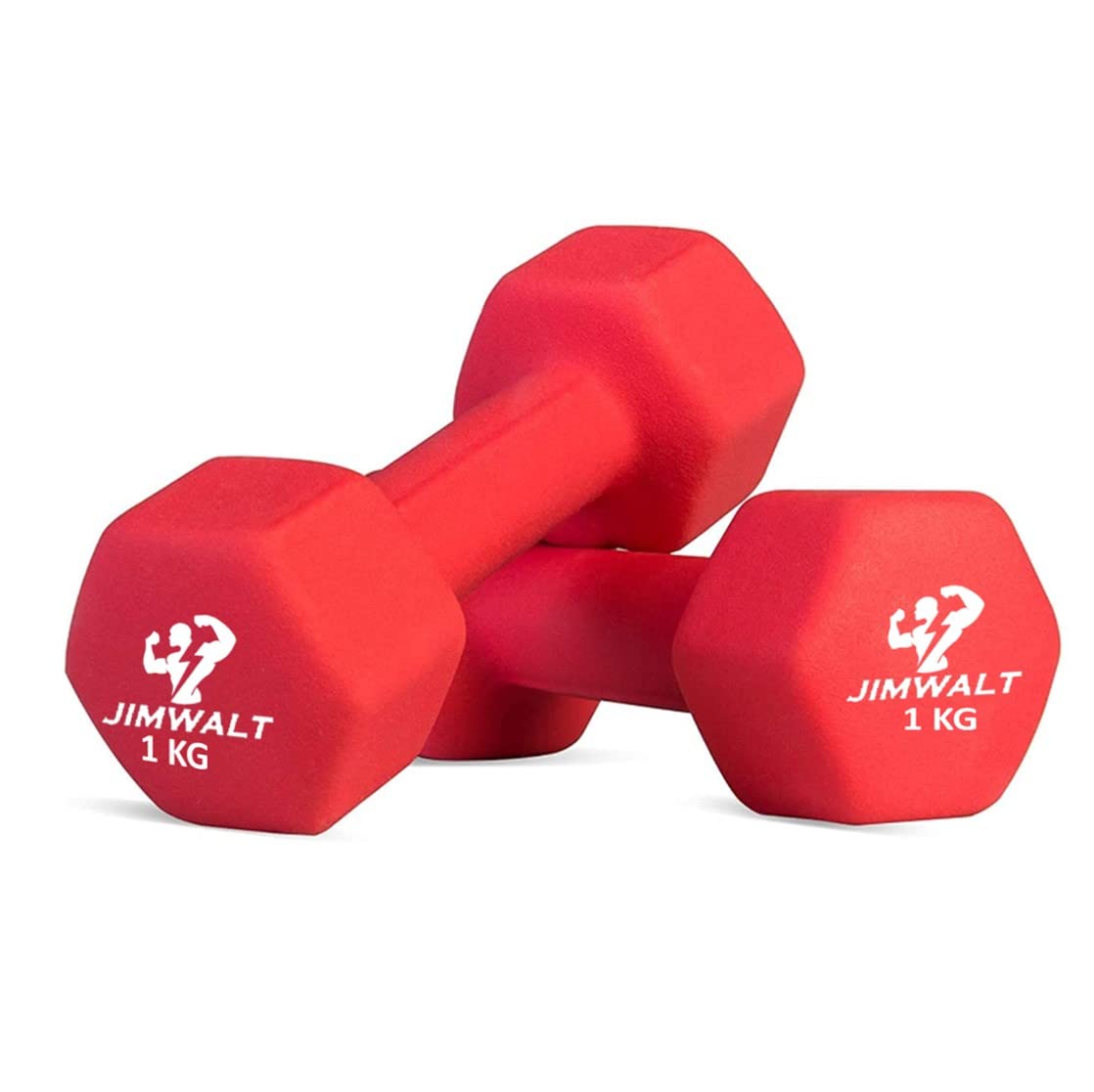 Premium Half Coating Cast iron Neoprene Dumbbells - 0.5KG to 10KG Proudly Made in India - Healthy Cliq