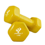 Premium Coating Vinyl Fixed Dumbbells - 1KG to 10KG - Healthy Cliq