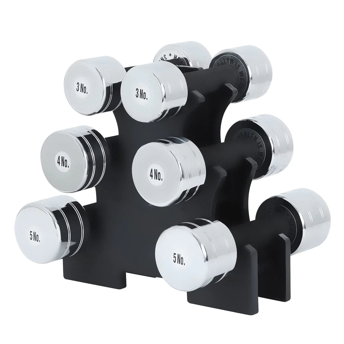 Steel Dumbbell With Stand (Proudly Made In India) - Healthy Cliq