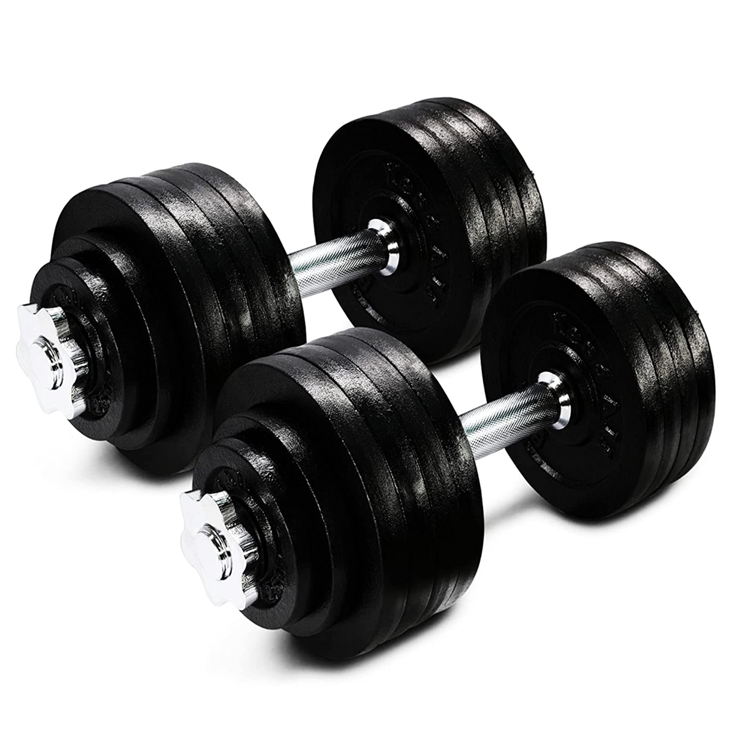 Cast Iron Adjustable Dumbbells 14 KG to 100 KG (Proudly Made in India) - Healthy Cliq