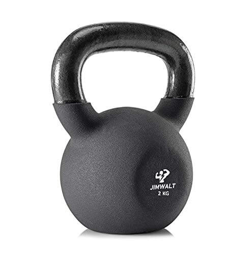 Black Series Premium Half Coating Neoprene Kettlebell 2KG to 48KG (Proudly Made in India) - Healthy Cliq