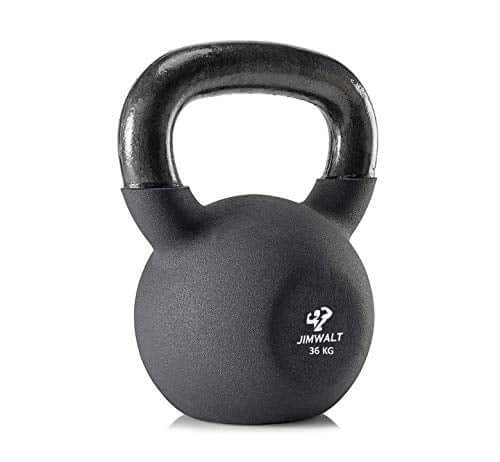 Black Series Premium Half Coating Neoprene Kettlebell 2KG to 48KG (Proudly Made in India) - Healthy Cliq