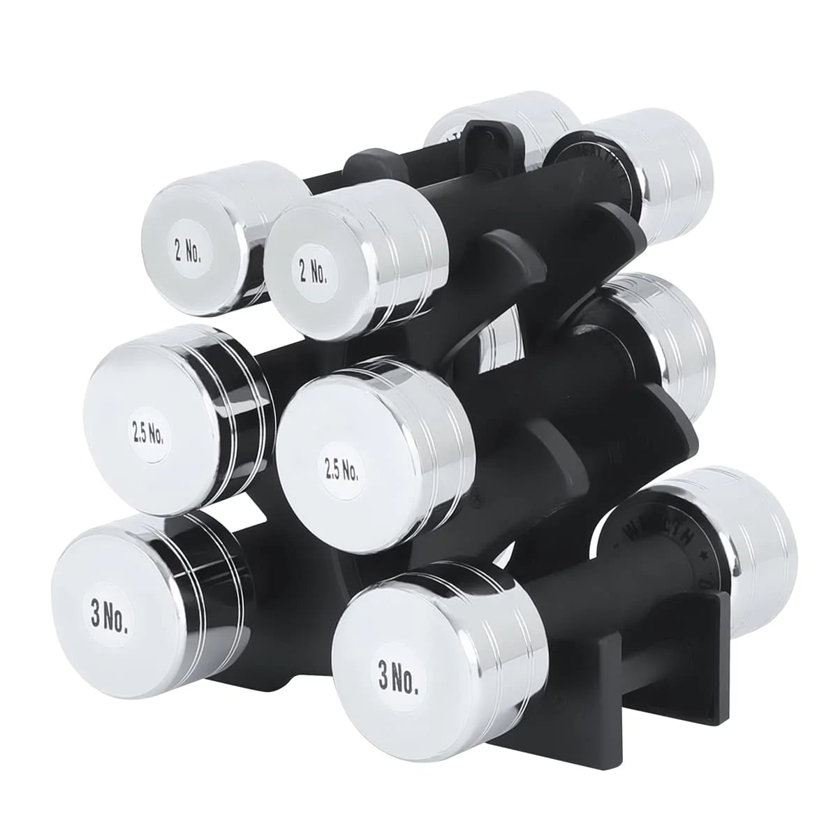 Steel Dumbbell With Stand (Proudly Made In India) - Healthy Cliq