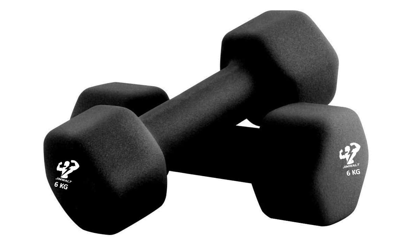 Premium Half Coating Cast iron Neoprene Dumbbells - 0.5KG to 10KG Proudly Made in India - Healthy Cliq