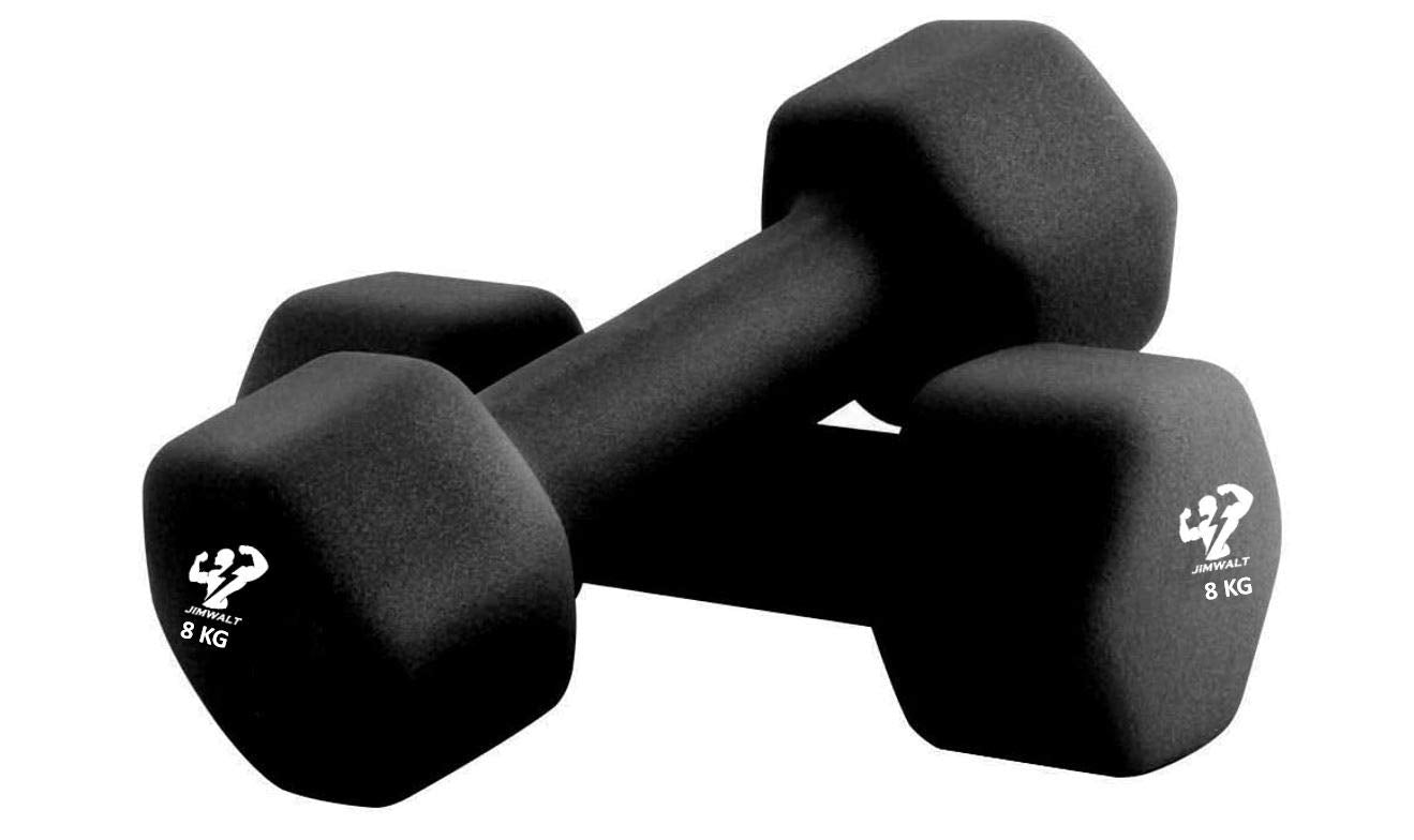 Premium Half Coating Cast iron Neoprene Dumbbells - 0.5KG to 10KG Proudly Made in India - Healthy Cliq